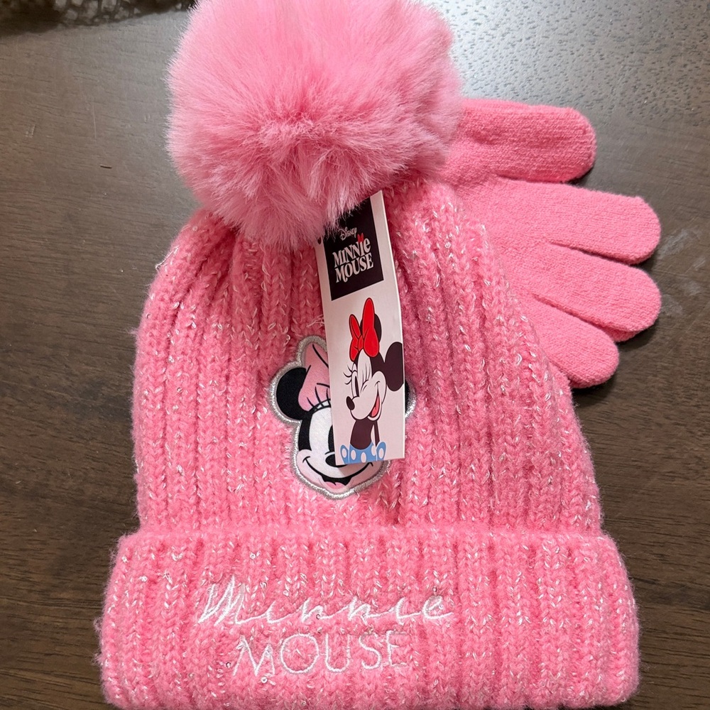 Disney Minnie Mouse Hat and Gloves Set